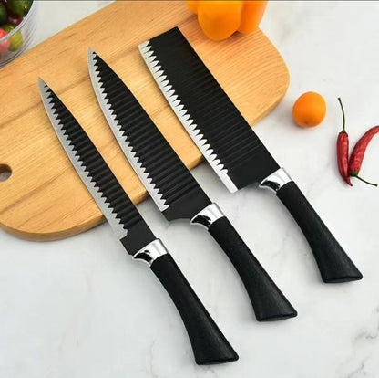 6pcs Nonstick Coating Knife Set