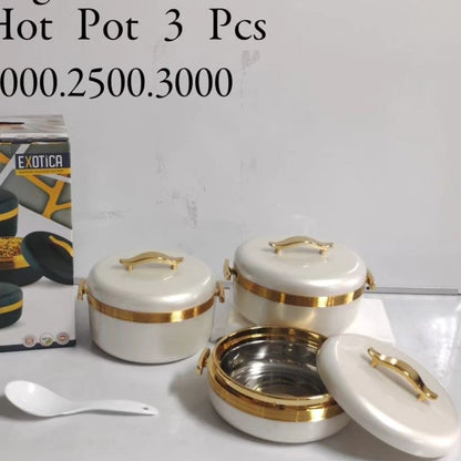 3pcs Premium Range Plastic Designer Hotpot