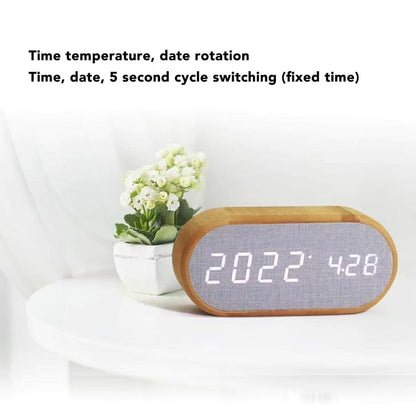 Wooden Digital Alarm Clock