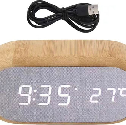 Wooden Digital Alarm Clock