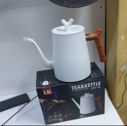 Stainless Steel Tea Pot With Wooden Handle