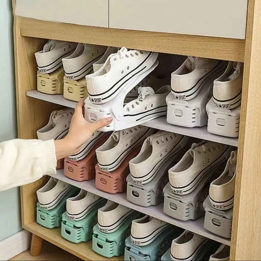2pc Adjustable Shoe Stacker