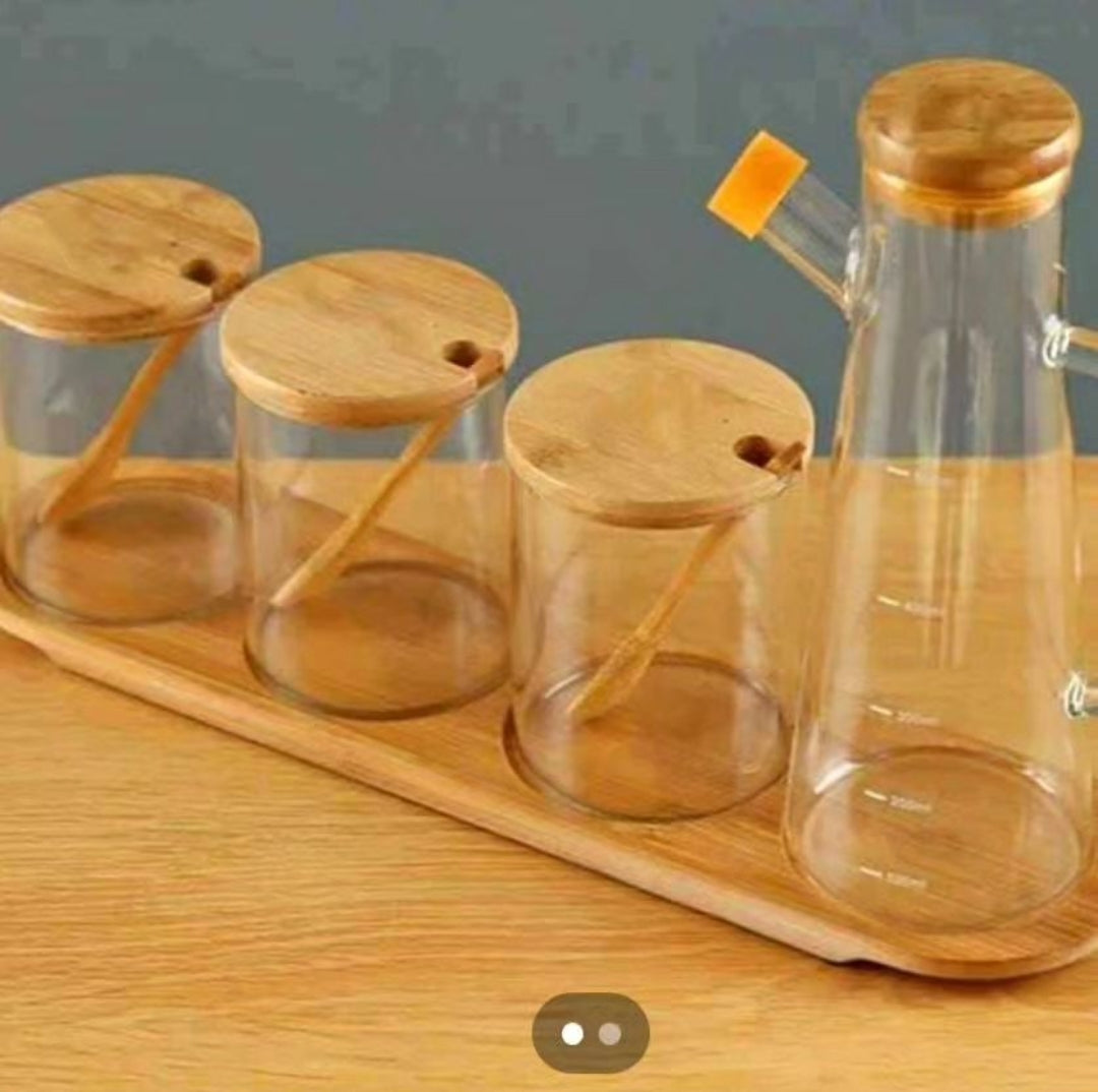 3pcs Glass Canister Set