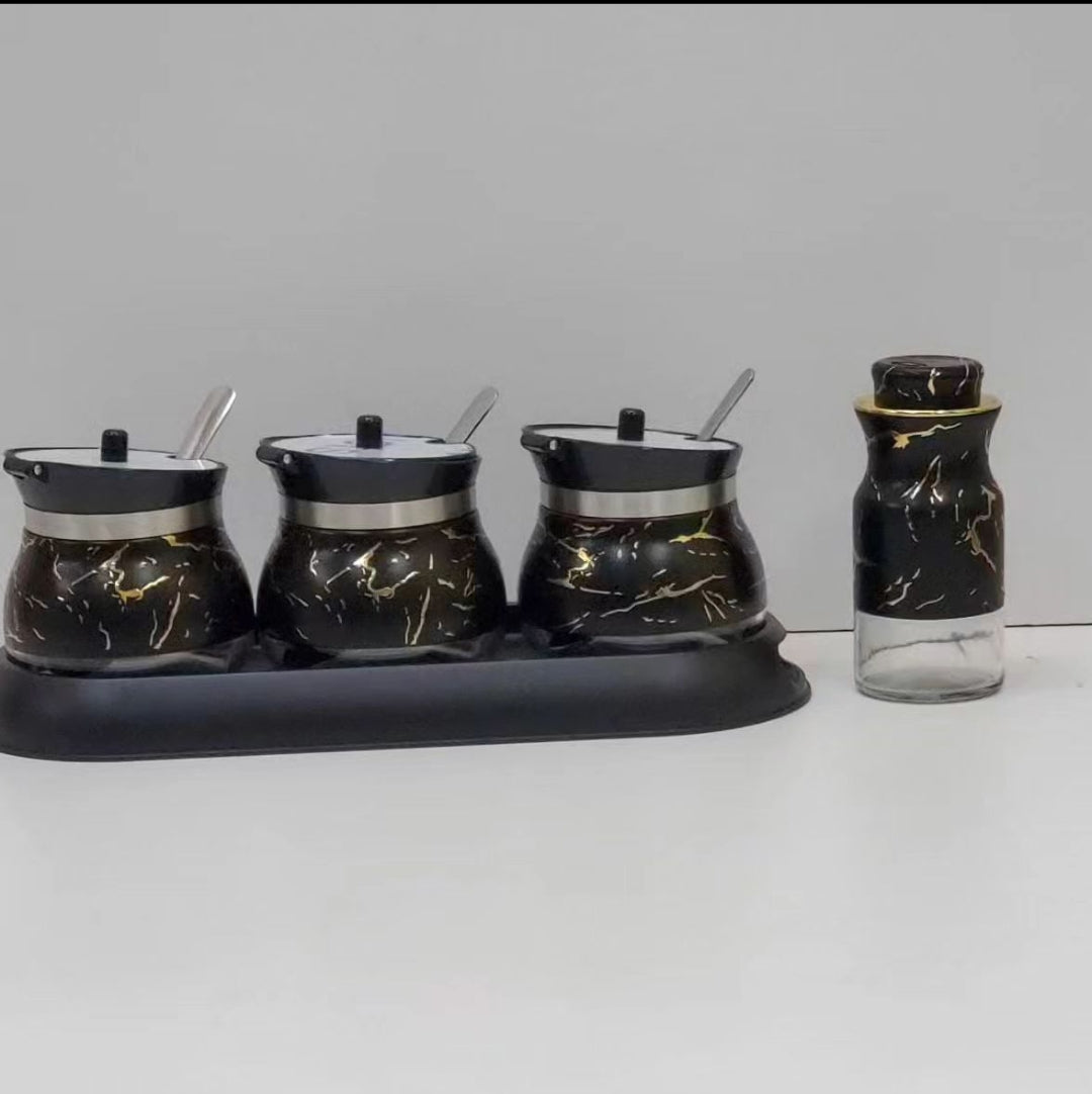 3pc Condiments Set + 1pc Salt Shaker