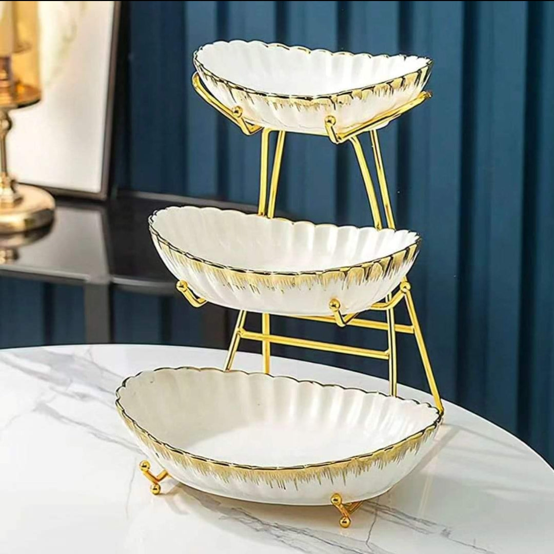 3Tier Nordic Ceramic Fruit/Snack Stand