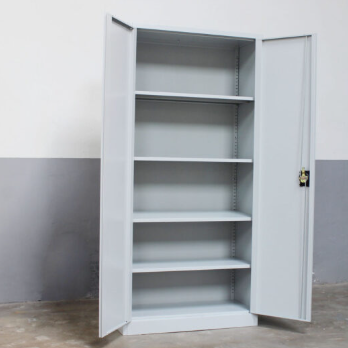 Steel Stationery Cabinet with Adjustable Shelves and Lock