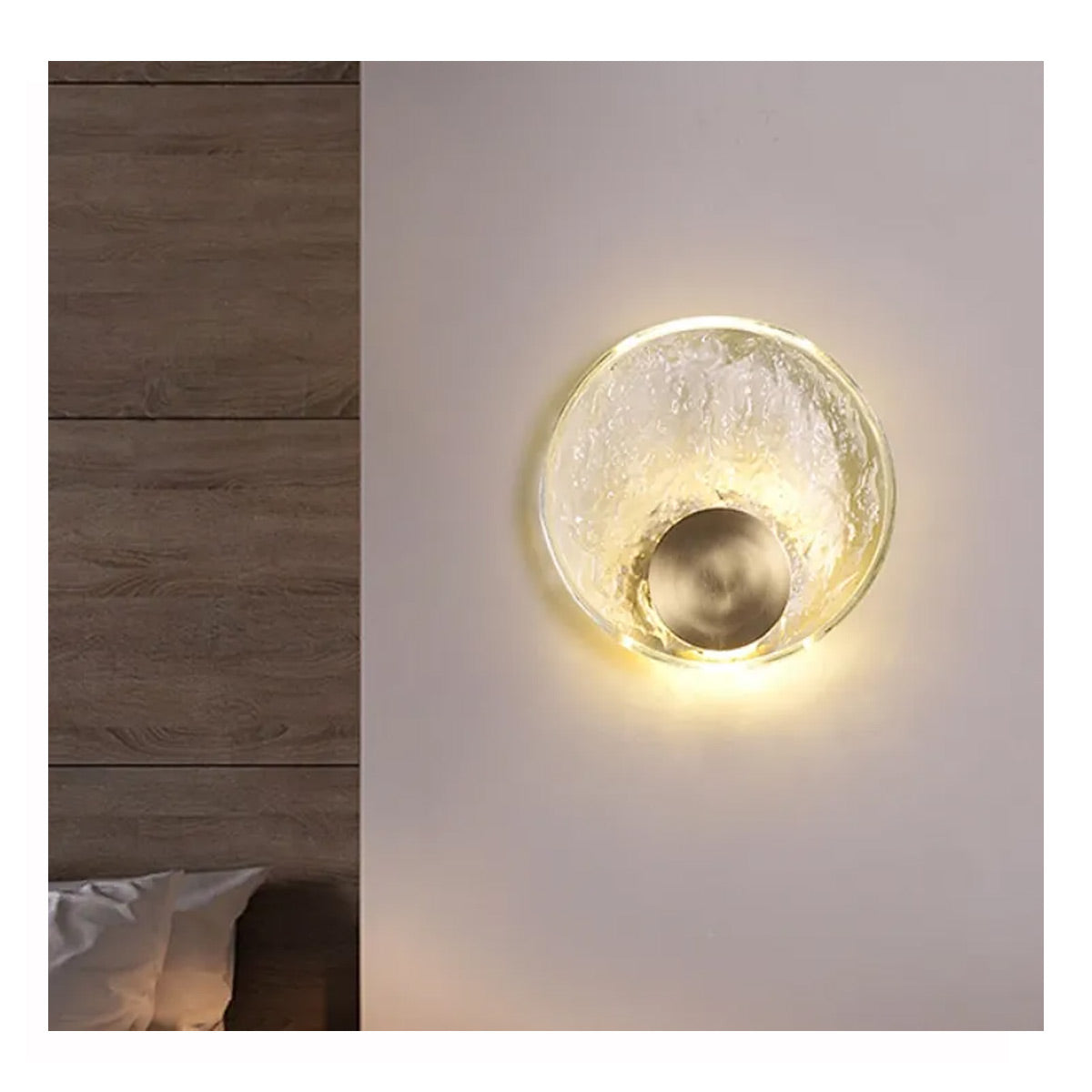Decorative Wall Light with Gold and Textured Finish 3000K Warm White WH 2024-05-19-TC