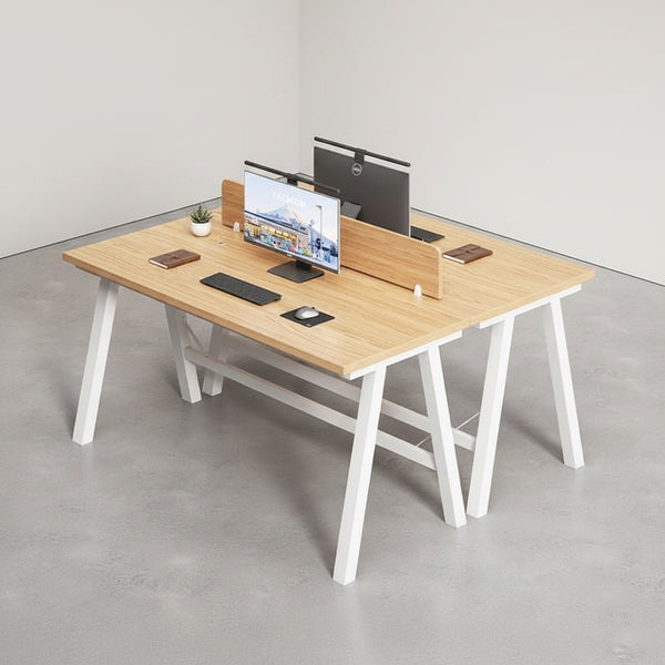 Gemelli Collections double workspace unit measuring 120cm length, 120cm width and 76cm height for office and shared workstation use