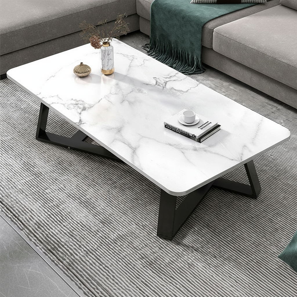 Gemelli Collections coffee table measuring 120cm length, 60cm width and 46cm height for living rooms and lounge spaces