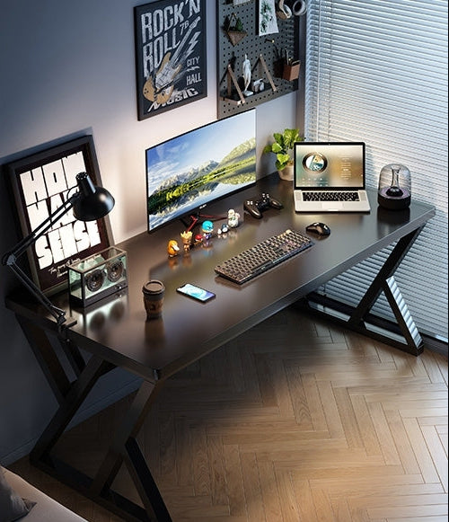 Gemelli Collections computer desk for home office and gaming with adjustable height, available in 110cm, 120cm, 140cm and 180cm sizes