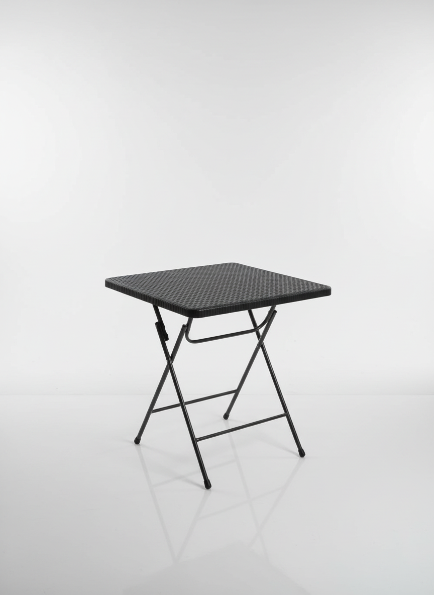 Square Folding Plastic Table with Steel Legs  SN-61R