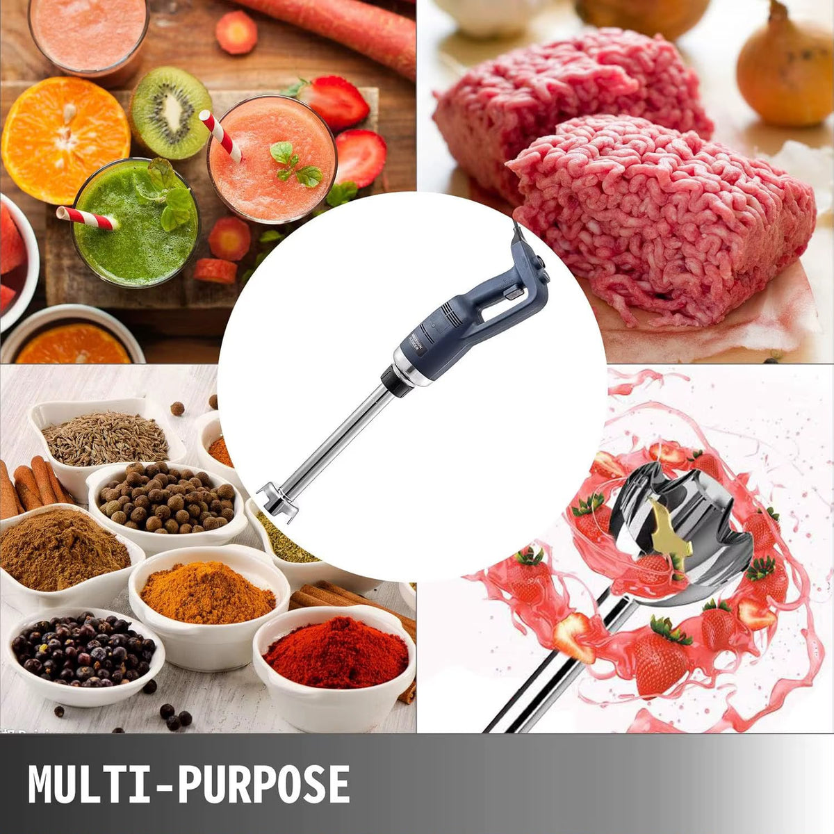 500W Commercial Immersion Blender 30cm Variable Speed Control