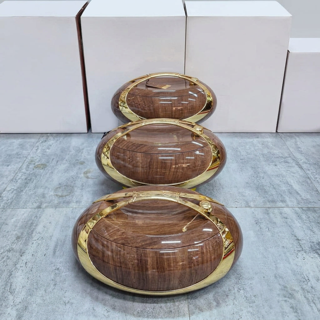 3 Piece Insulated Stainless Steel Food Warmer Set 3L 4L 5L