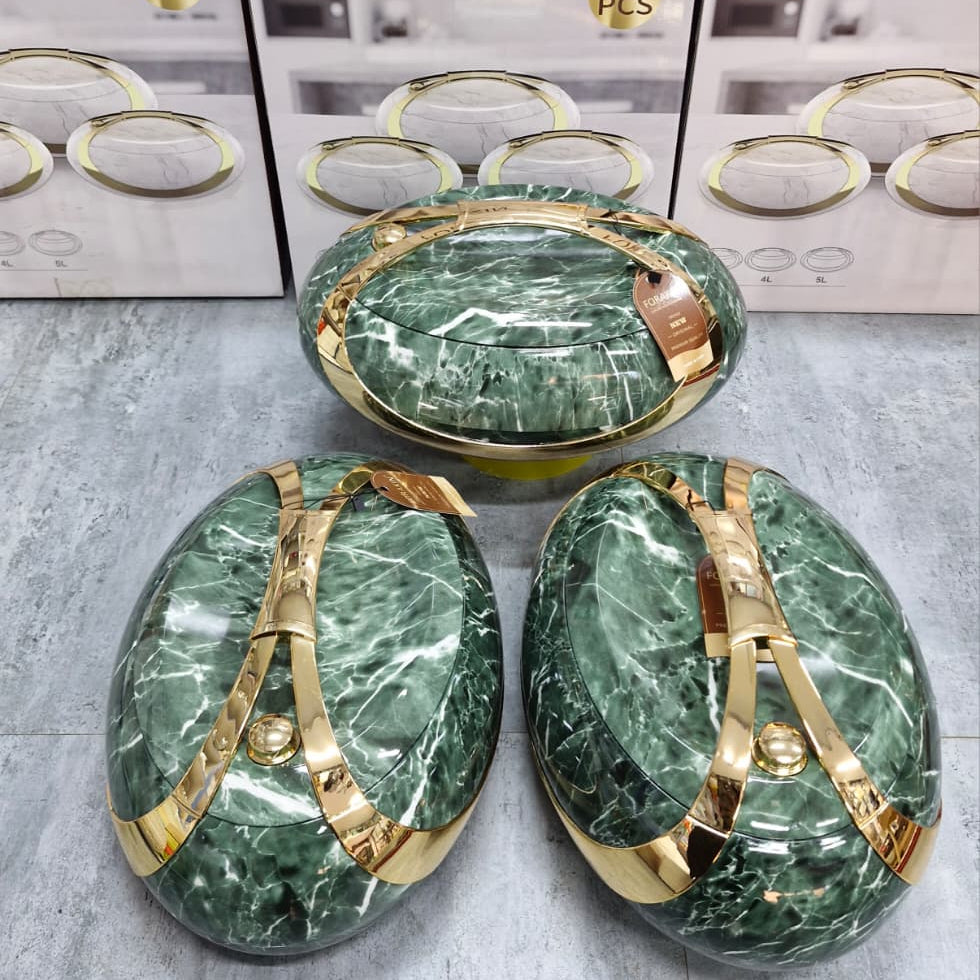 3 Piece Insulated Stainless Steel Food Warmer Set 3L 4L 5L