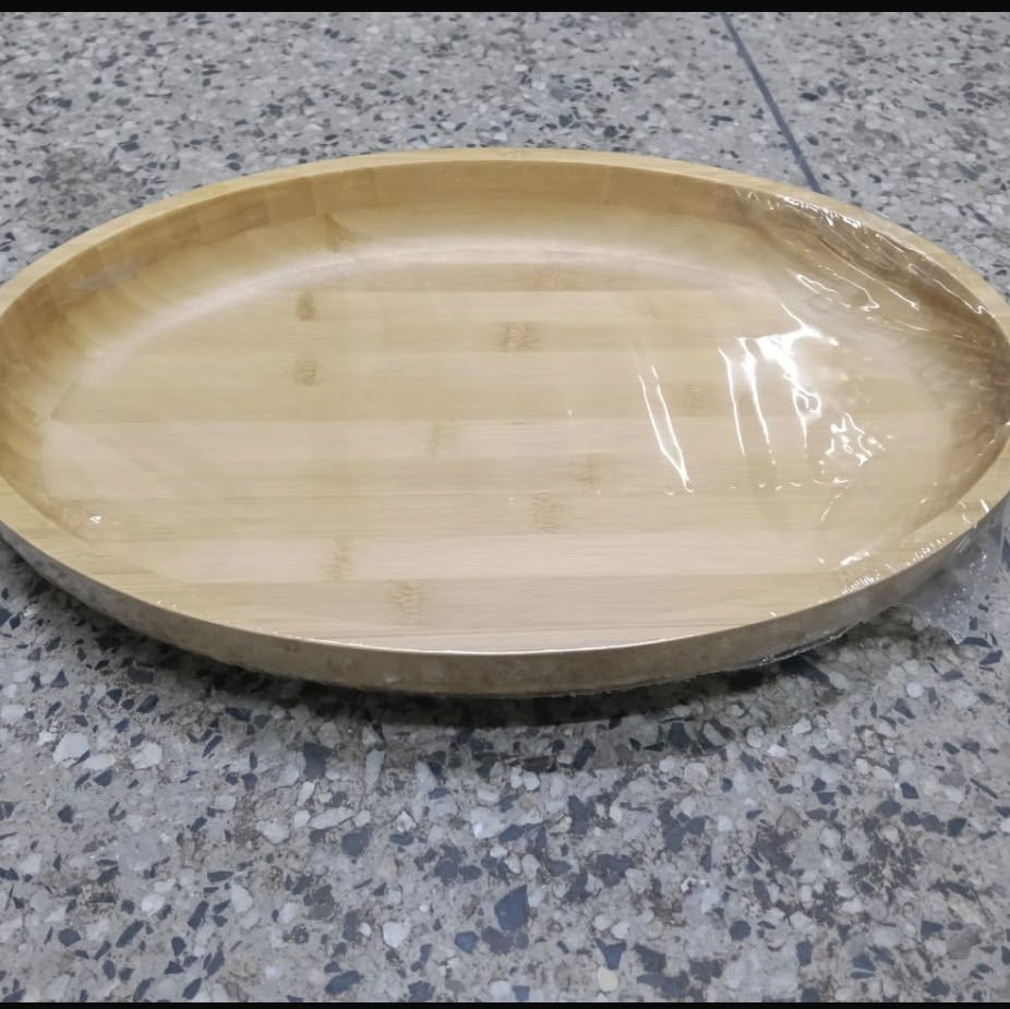 Wooden Dough Basin and Salad Bowl, Oval Wooden Mixing Bowl