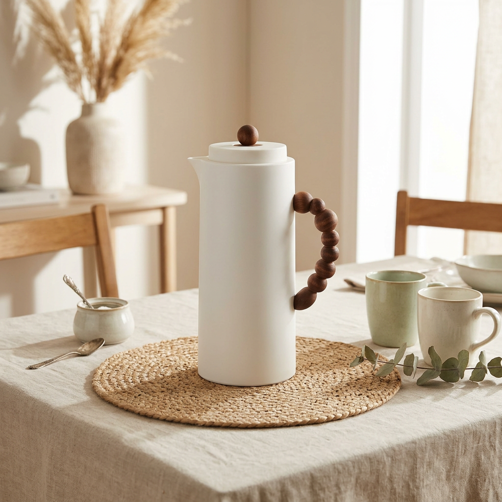 1L Nordic Insulated Thermos Flask, Black or White