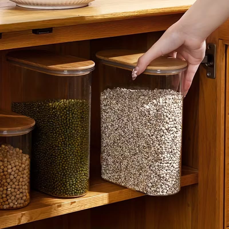 2.5L Airtight Acrylic Storage Container with Bamboo Lid