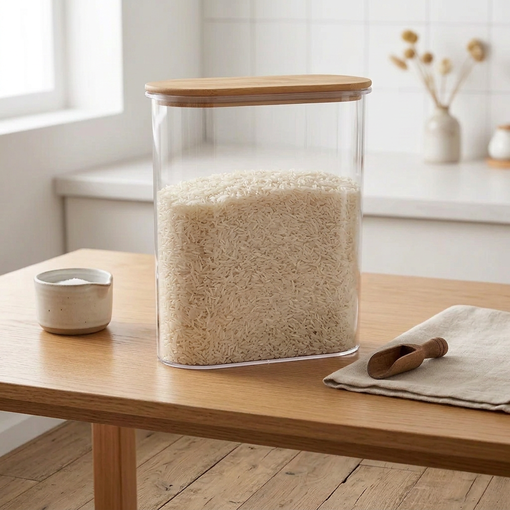 2.5L Airtight Acrylic Storage Container with Bamboo Lid