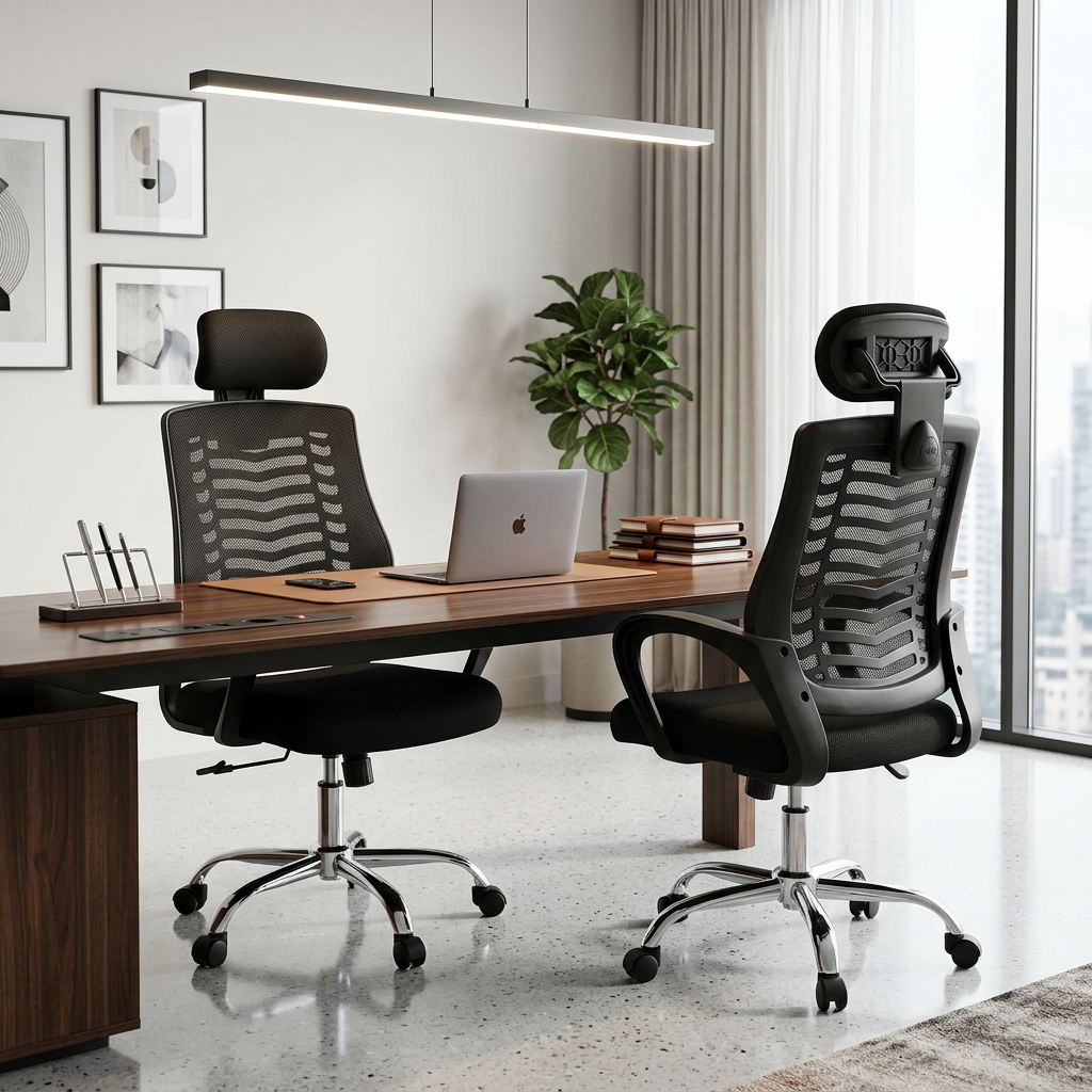 High Back Ergonomic Mesh Office Chair with Adjustable Headrest