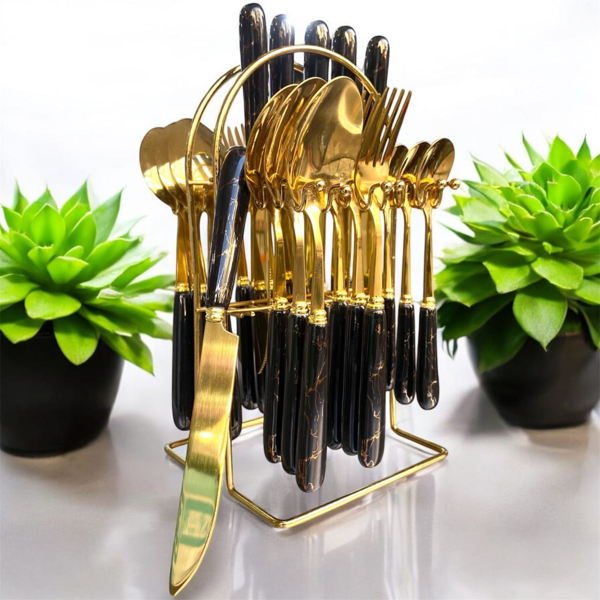 24pcs  Cutlery Set with Stand