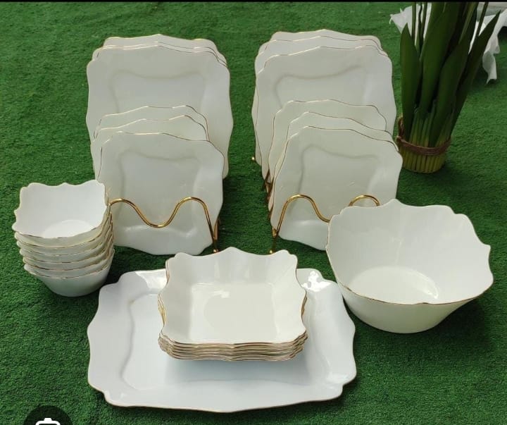 Dinner Set with Mugs, Side Plates, Bowls and Dinner Plates 16 Piece and 24 Piece Options