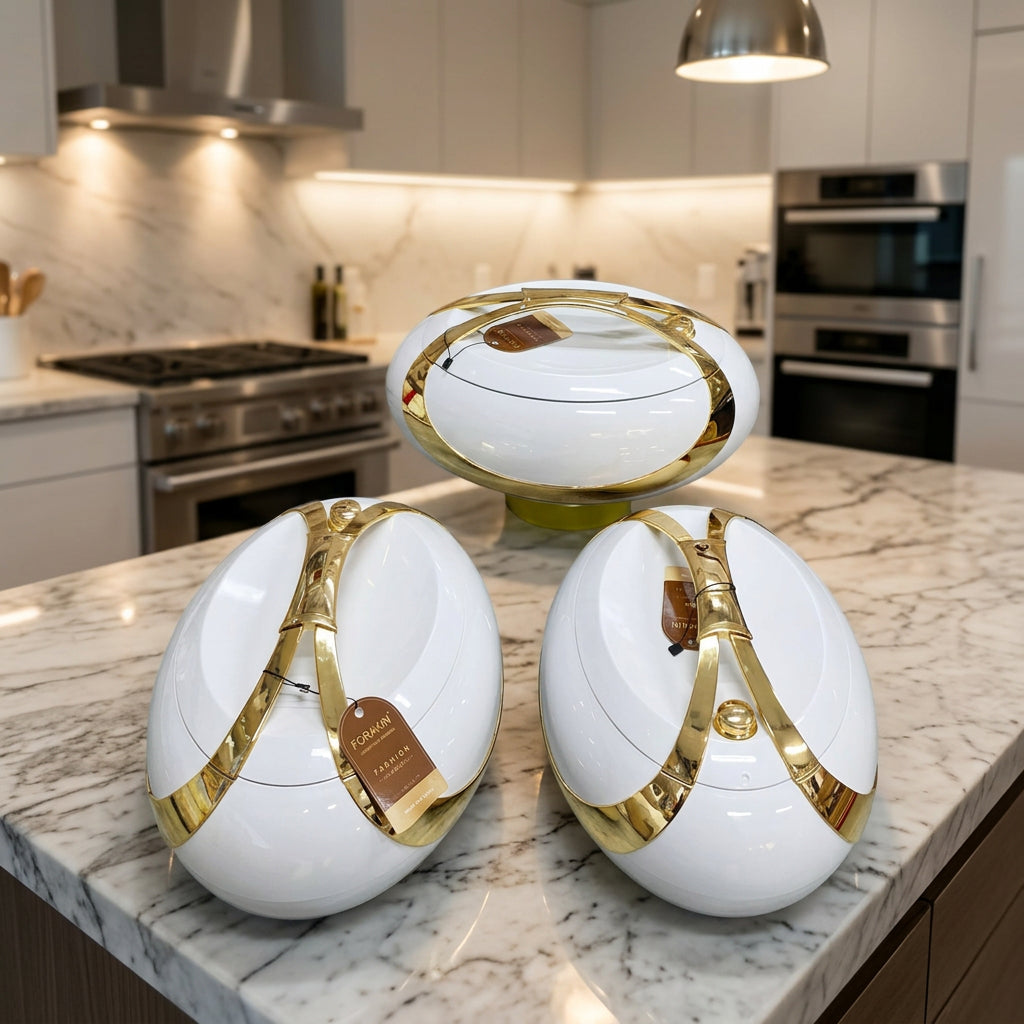 3 Piece Insulated Stainless Steel Food Warmer Set 3L 4L 5L