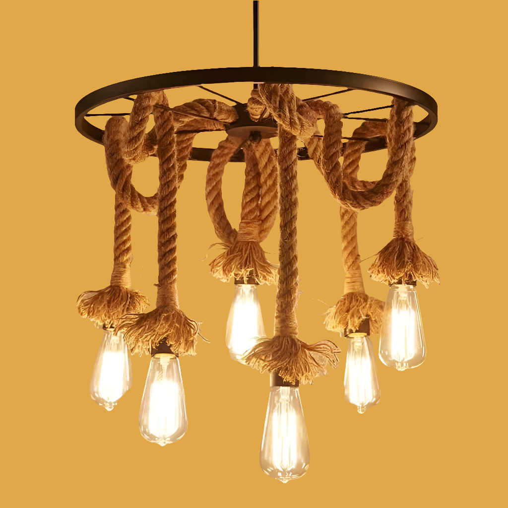 Vintage Rope Chandelier