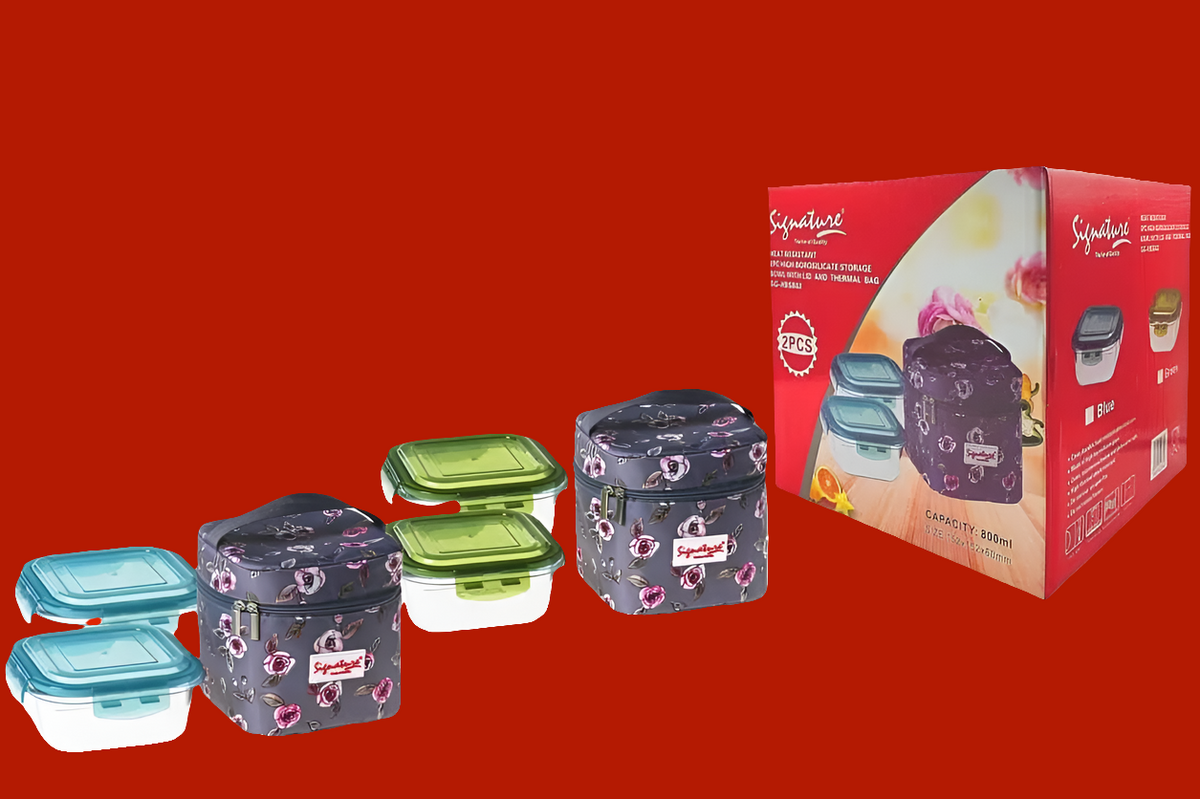 2pcs Lunch Box with Thermal bag