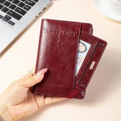 Brown passport holder for travel and passport storage, available in Nairobi, Kenya