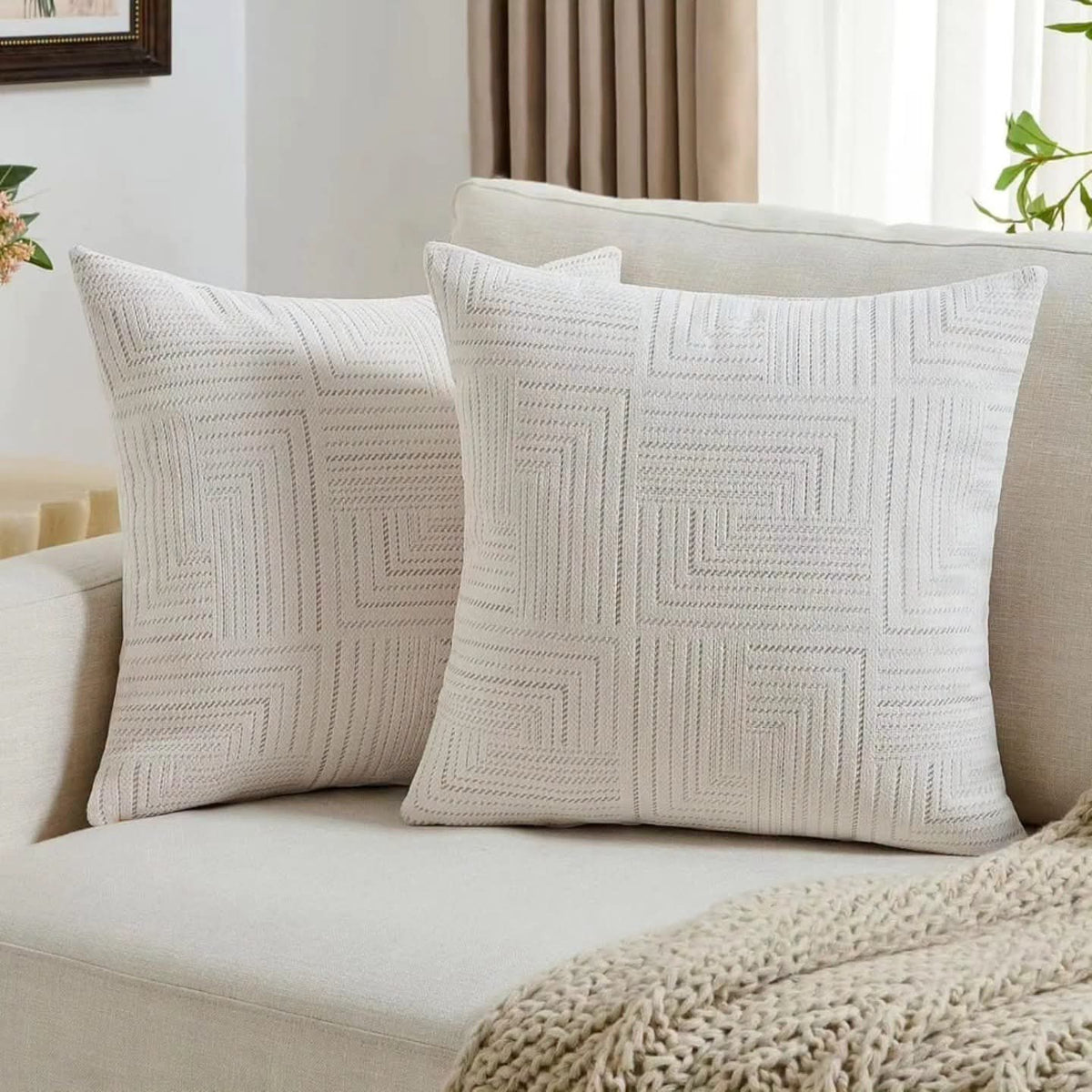 Chenille Jacquard Cushion Cover with Soft Textured Pattern for Sofa, Bed and Home Décor - available in Nairobi, Kenya