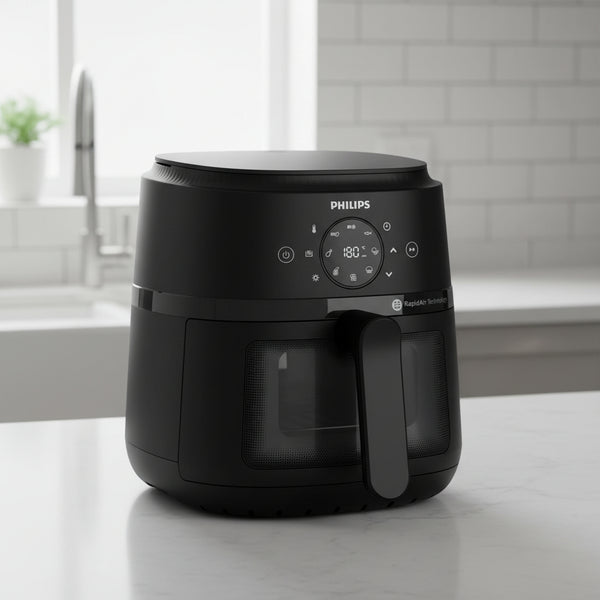 2000 Series 4.2L air fryer with 1500W power and RapidAir technology for healthier frying, baking, roasting, and grilling NA220/09.