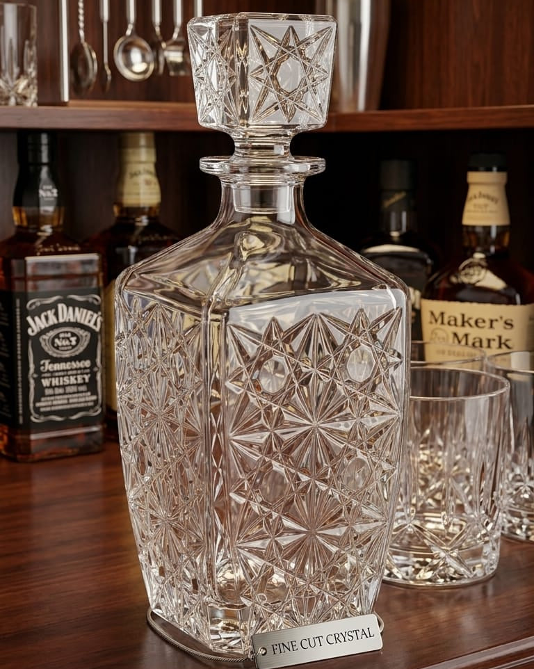 850ml Square Glass Decanter