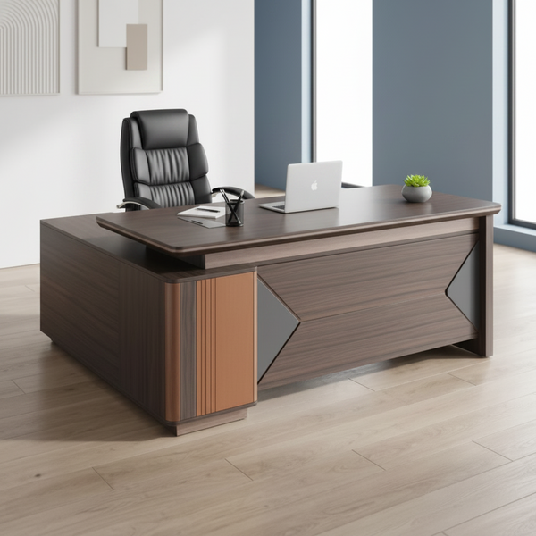 2.4m L-Shaped Executive Office Desk with Side Return