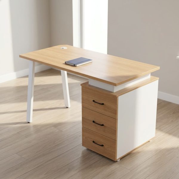 1.4Meter Office Desk with 3 Drawer Pedestal Storage
