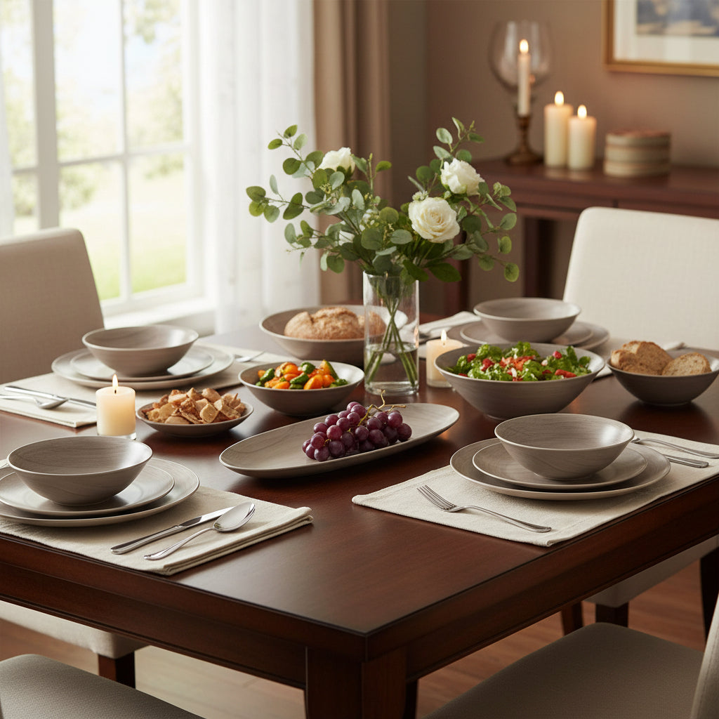 Luminarc Simply Grey Wood 26pc Dinner Set-V4331