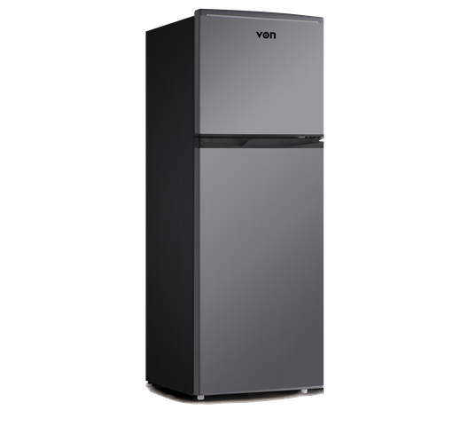 138l double door direct cool fridge top mount freezer inox compact refrigerator tropicalised compressor 490x555x1320mm small kitchen appliance tempered glass shelves