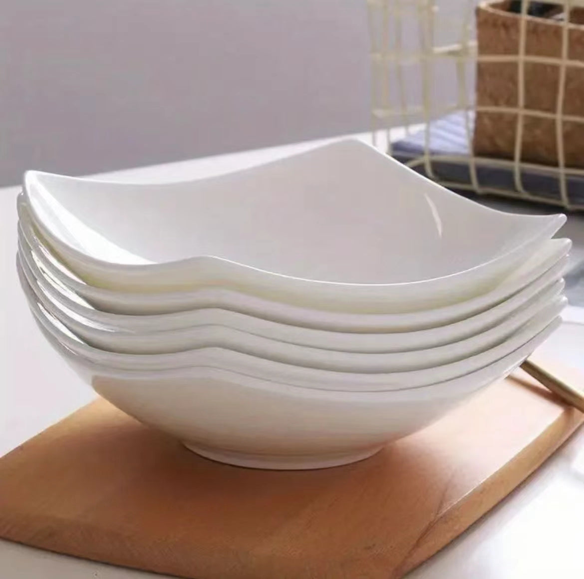 8.5-Inch Bone China Salad Plates Set of 6