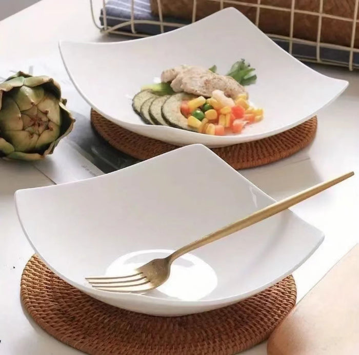 Gemelli Collections 8.5-inch Bone China Salad Plates Set of 6, white - available in Nairobi, Kenya