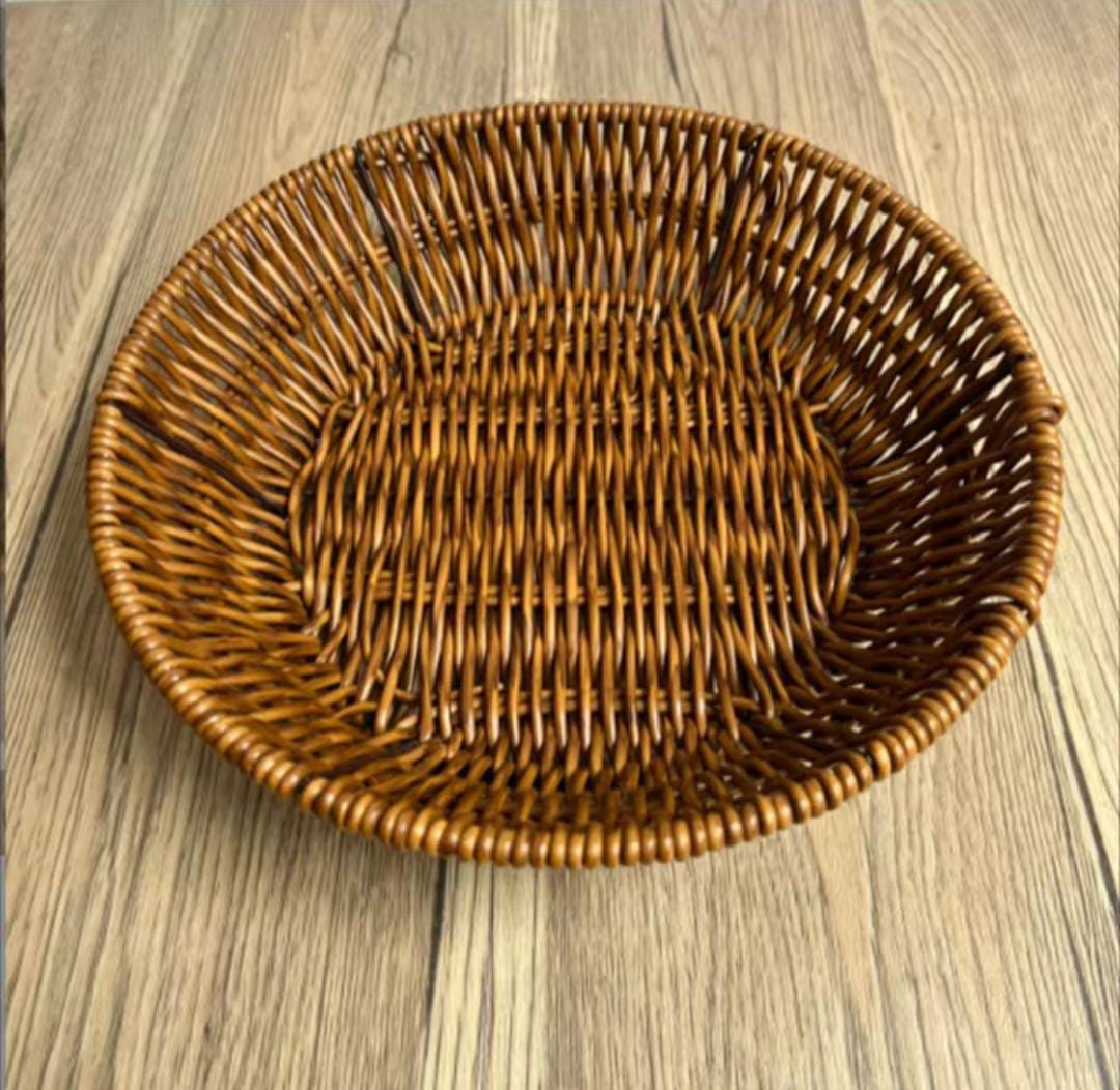 Handmade rattan storage basket in round shape for home organisation and décor, available in Nairobi, Kenya