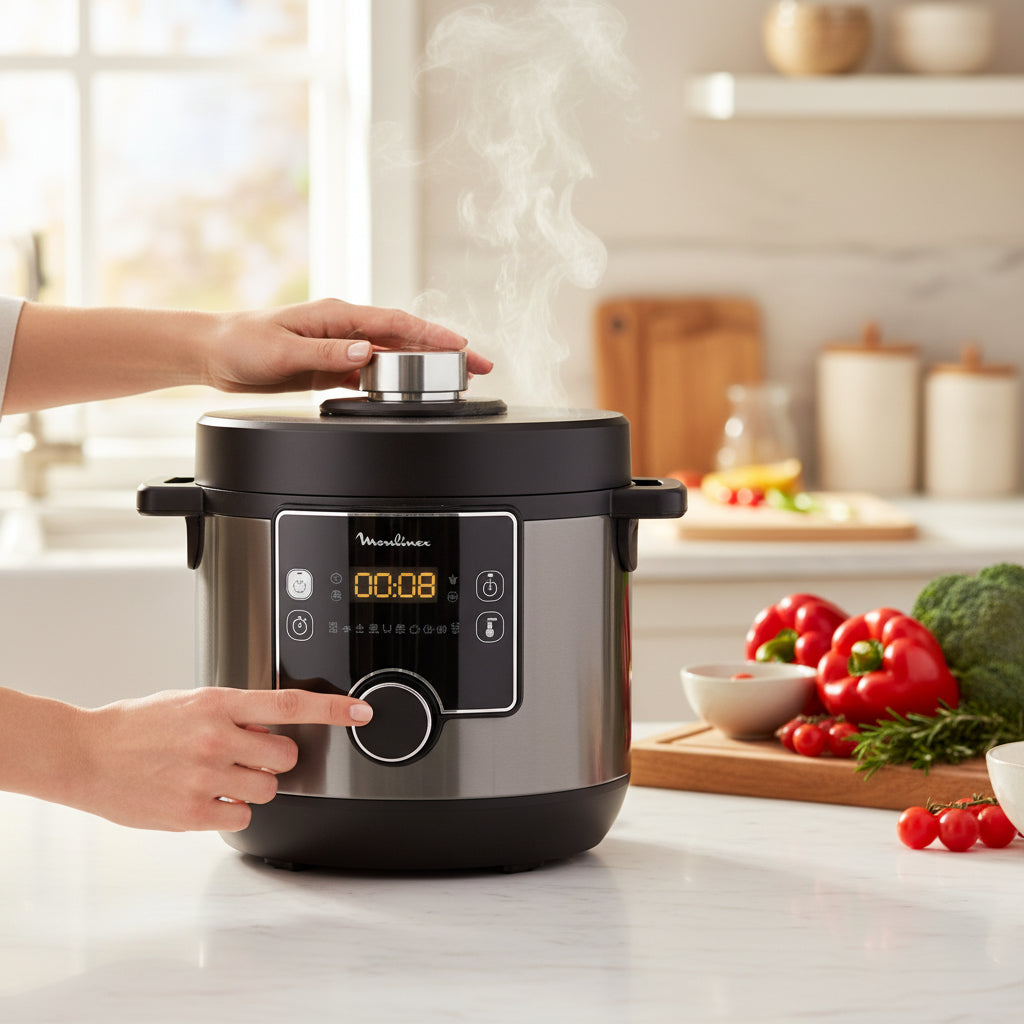 Moulinex Turbo Cuisine 5L Electric Multi Cooker CE753827 in black
