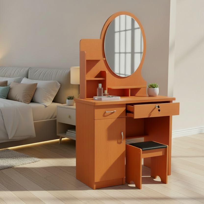 Dressing Table  with Stool and Mirror