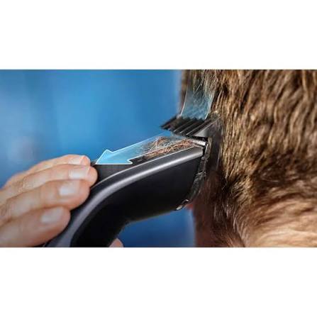 Gemelli Collections Philips Hair Clipper Series 5000 with stainless steel blades 28 length settings Trim and Flow Pro Technology DualCut technology turbo mode 90 minutes cordless runtime and easy clean design for precise hair cutting and grooming.