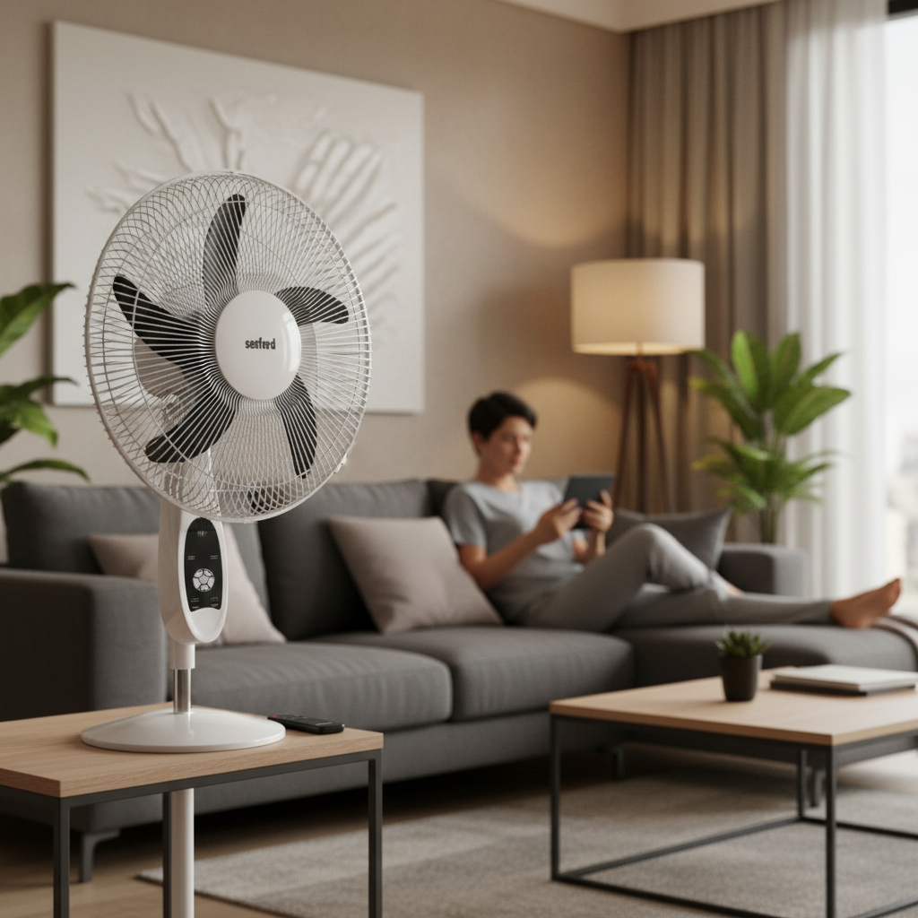 Gemelli Collections Sanford 18 inch rechargeable stand fan with remote control SF974RSFN