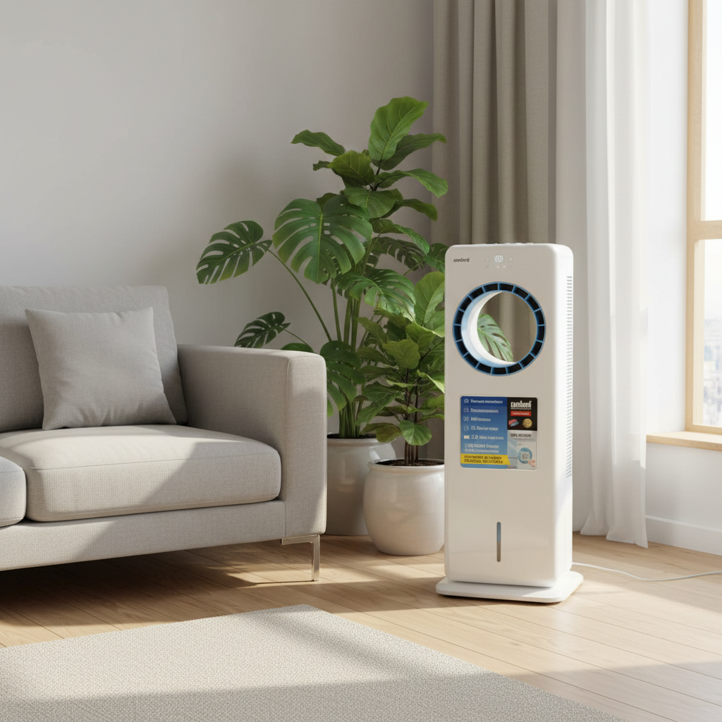 Gemelli Collections portable air cooler with 3.5L water tank and 70-degree oscillation SF8127PAC