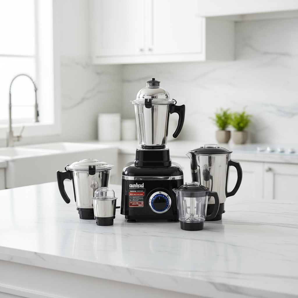 Gemelli Collections Sanford 5-in-1 mixer grinder with stainless steel jars SF5913GM-A