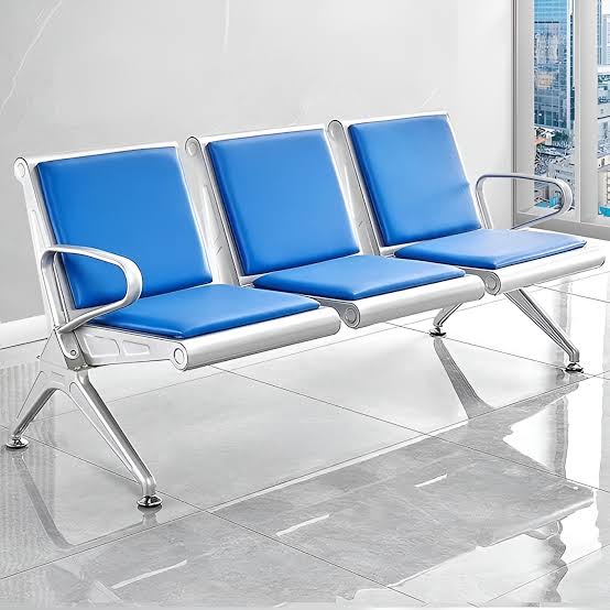3-Seater Linked Waiting Padded  bench