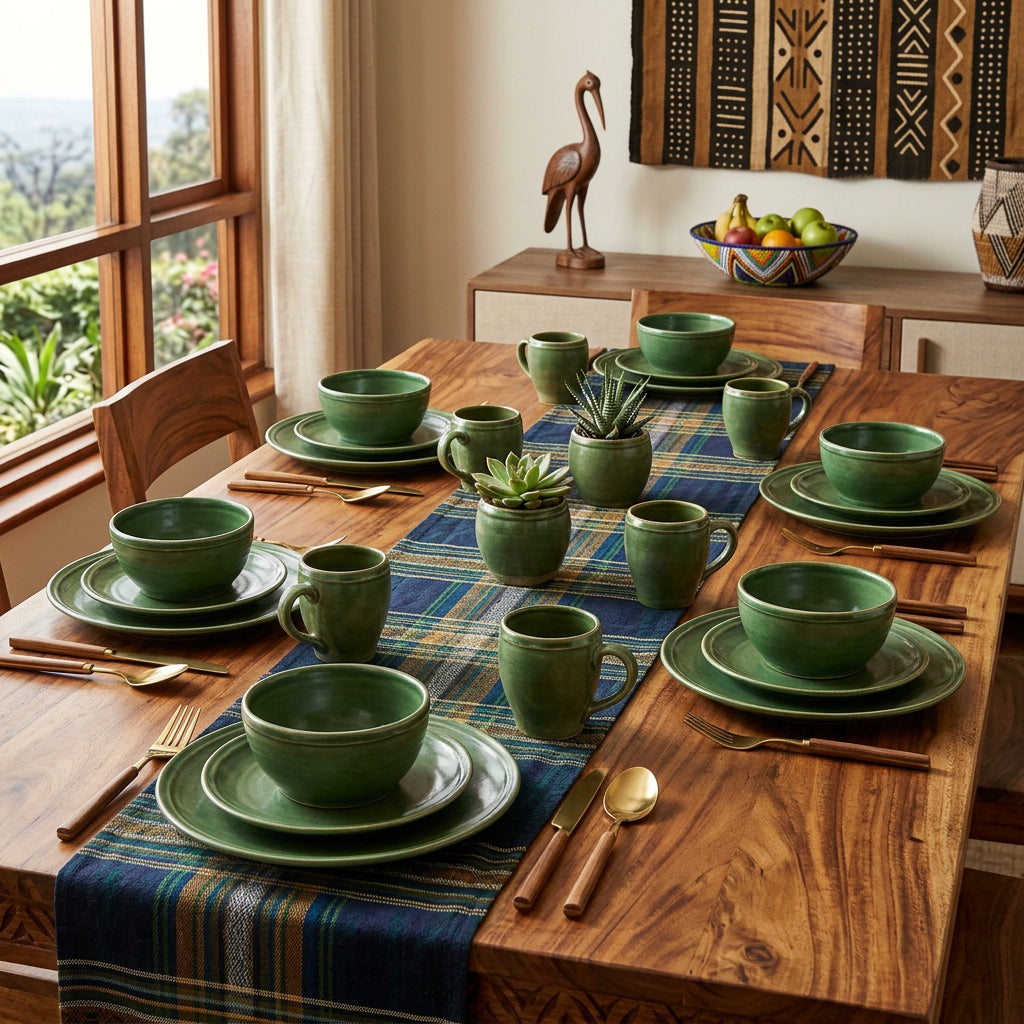 Dinner Set with Mugs, Side Plates, Bowls and Dinner Plates 16 Piece and 24 Piece Options