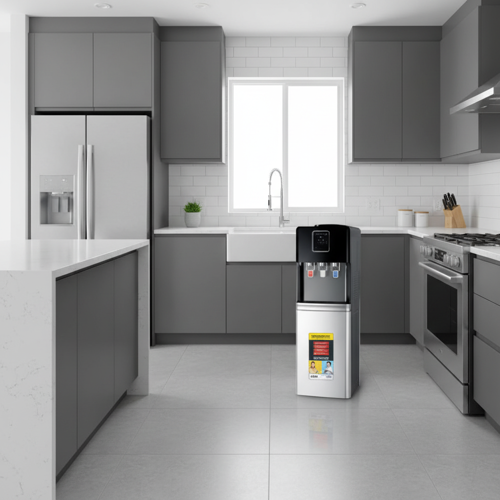 Sanford3-Tap Water Dispenser with Built-In Refrigerator - SF1416W