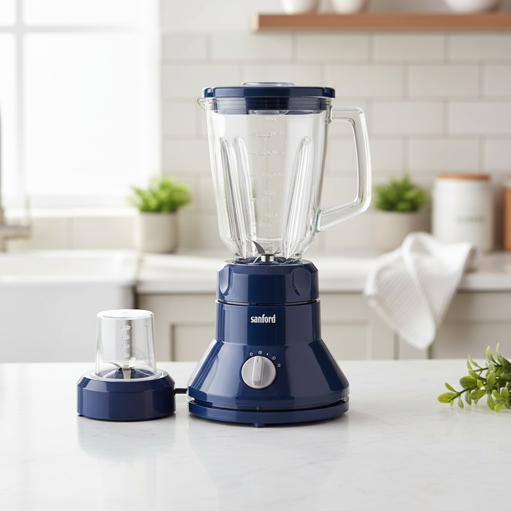 Sanford 2-in-1 Blender with Mill and Stainless Steel Blades - SF6803BR