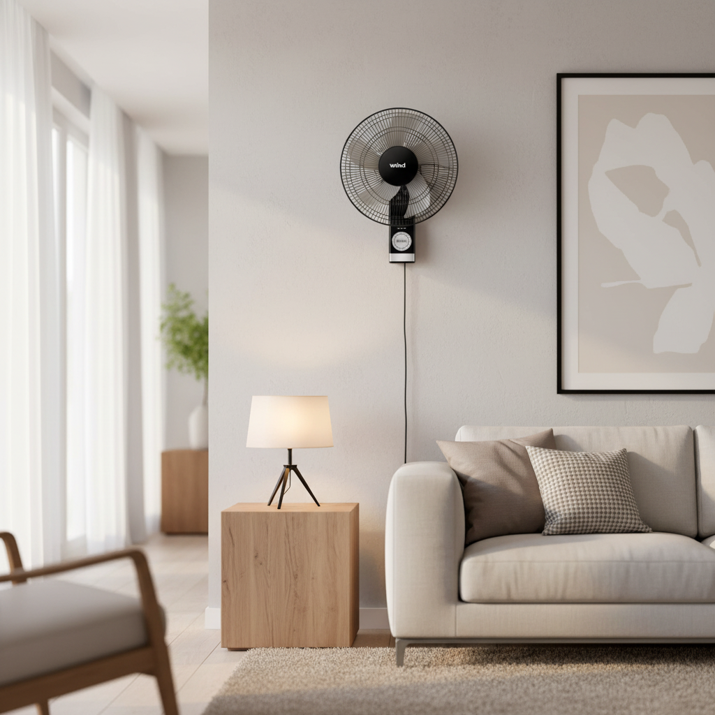 Gemelli Collections 16-inch wall fan with 100% copper motor and wide-angle oscillation SF931WFN